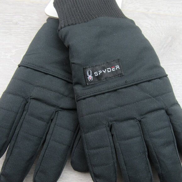 Spyder Insulated Ski Winter Sports Black Gloves Women's Size Small / Medium NEW - Picture 5 of 15